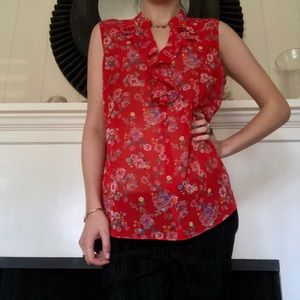 CABI floral blouse